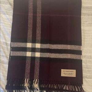 Burberry Dark Purple Plaid Women’s Scarf